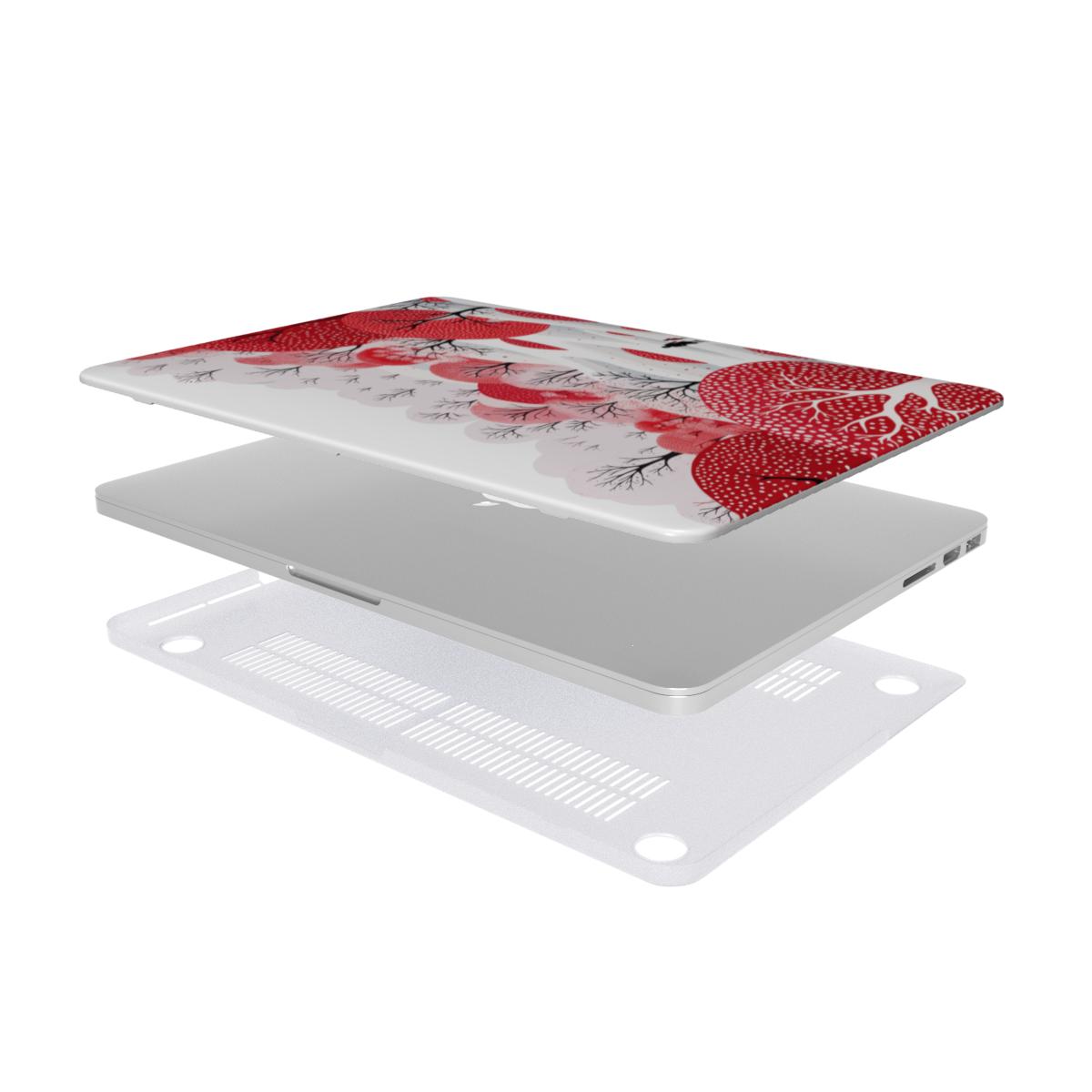 MacBook Case Winter Red Forest