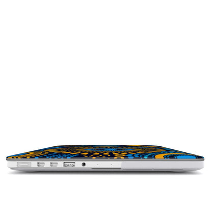 MacBook Case Abstract Blue & Gold Circles
