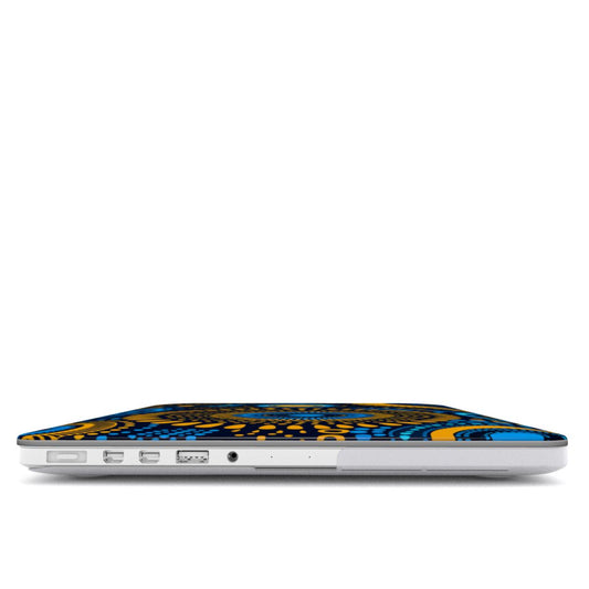 MacBook Case Abstract Blue & Gold Circles
